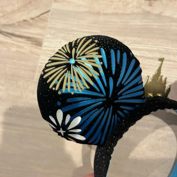 Disney Parks Mickey Main Attraction Ear Headband Cinderella Castle Fireworks - Picture 9 of 14